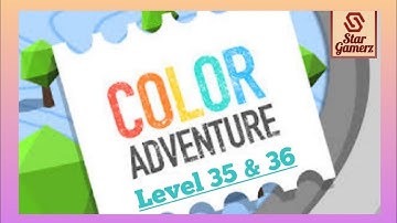 Color Adventure : Level 35 & 36 | Draw the Path & Pass All Tricky Obstacles in this 3D Game