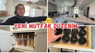 MUTFAK DOLAP İÇİ TEMİZLİK VE DÜZENİM 🏡  MUTFAĞIMA YERLEŞİYORUM 😍 DÜZEN VE TEMİZLİK VLOG