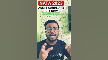 NATA 2023 Download your Admit Card Now #nata2023