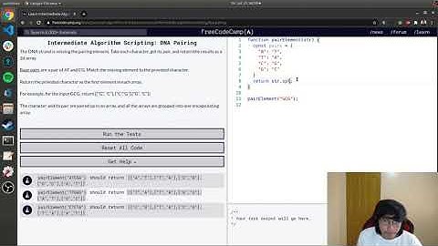 DNA Pairing | Intermediate Algorithm Scripting | Free Code Camp