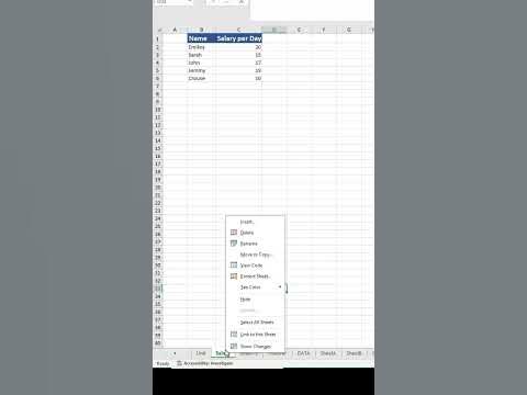 How to Hide and Unhide Worksheets in Excel #exceltips #exceltutorial # ...