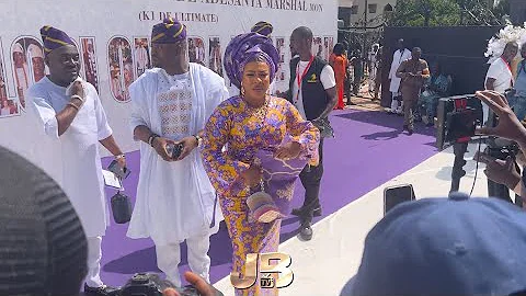 FATHIA BALOGUN ADDS SPLENDOR TO THE MAYEGUN RESORT AS SHE ARRIVES FOR WASIU AYINDE’S CORONATION
