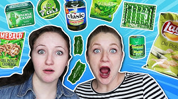 Trying Pickle Flavored Foods Taste Test! / Becca Beach