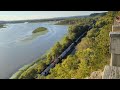 Freight Trains Passing Palisades State Park, Illinois, USA in 2025