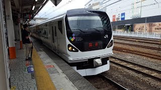 E257系 長モトM-111編成 八王子駅到着～発車 '19.06.22