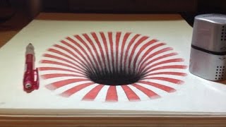 Drawing a Hole, Anamorphic Illusion