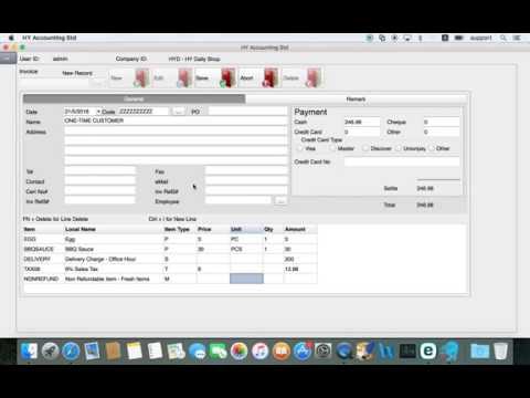 HY Accounting Std - Invoice for Retail Industry (Mac)