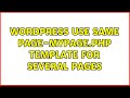 Wordpress use same pagemypagephp template for several pages