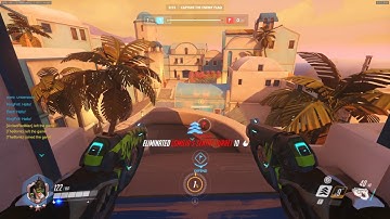 Overwatch CTF: Raptor goes 15 and 3 with Tracer w/ the help of his team