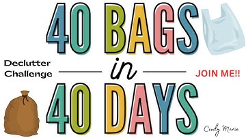 40 Days/40 Bag Declutter Challenge 2023 | Intro