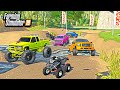 MUDDYING PIT BUILD! & BUYING LIFTED MONSTER TRUCK & CAN-AM ATV | FARMING SIMULATOR 2019