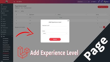 Add Page Experience Level Laravel 9 HR | System Management