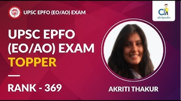 Interview with UPSC EPFO TOPPER | Rank 369 | Akriti Thakur | Toppers Talk | by abhipedia