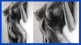 Drawing beautiful naked body