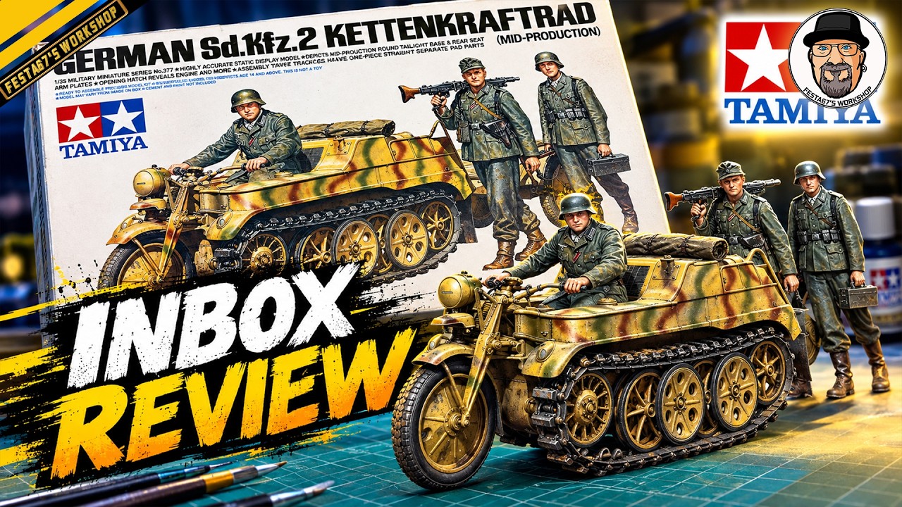 Inbox Review of the Tamiya 1/35 Kettenkraftrad Mid Production
