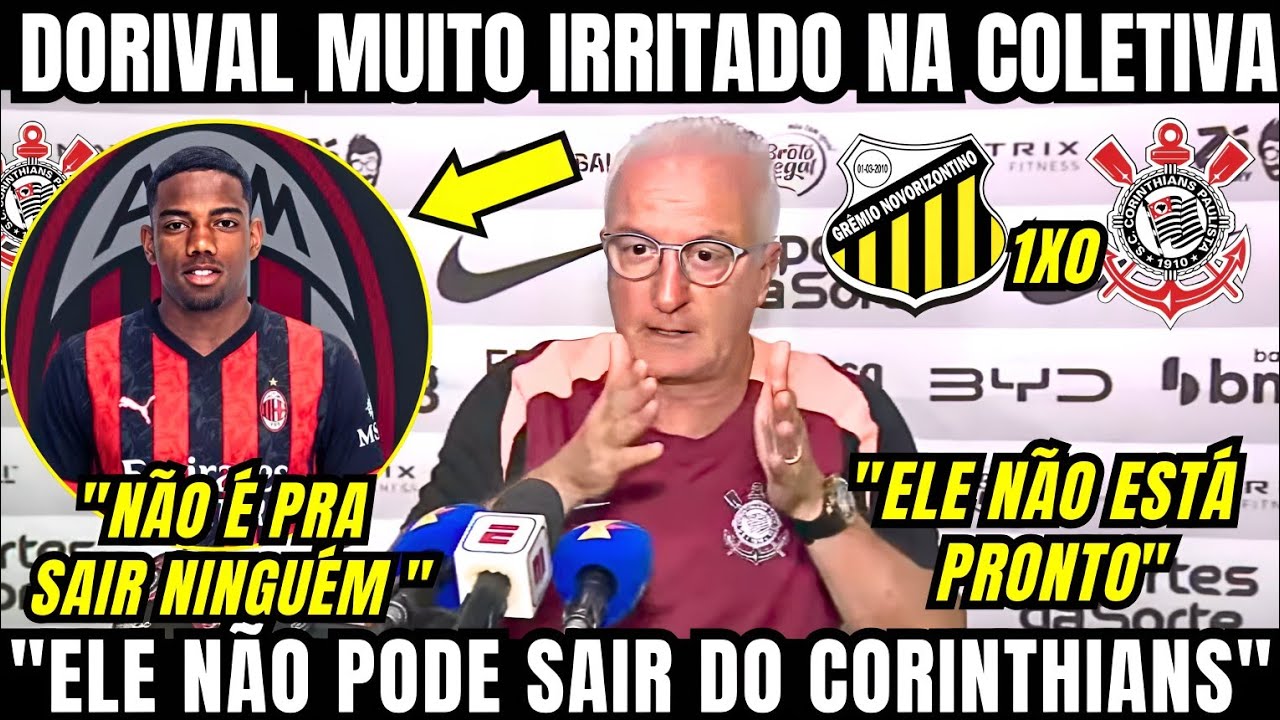 DORIVAL DÁ TAPA NA MESA EM COLETIVA E SE IRRITA COM SAÍDA DE ANDRÉ PARA O MILAN APÓS ELIMINAÇÃO 