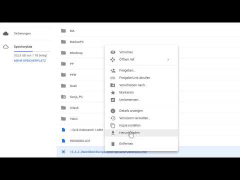 Von Google Drive, Docs, Präsentationen, Tabellen Dateien herunterladen
