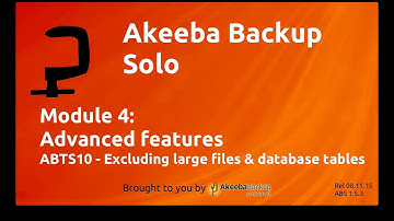 ABTS10   Excluding Large Files and Database Tables
