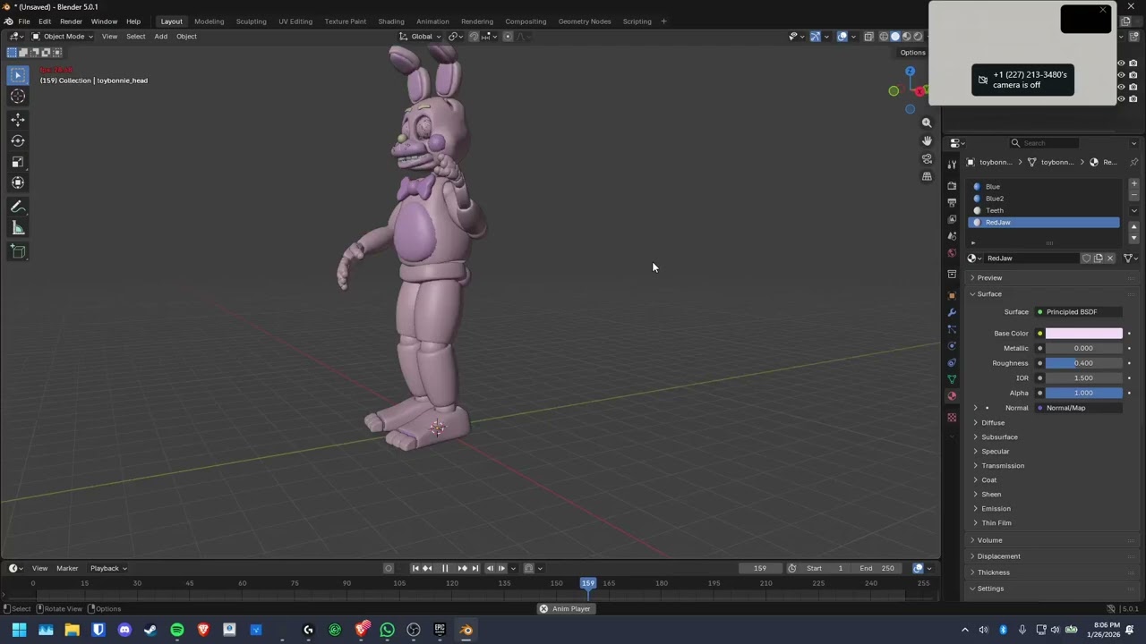 Toy bonnie blender movement test