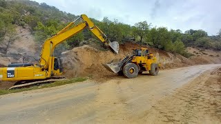 Excavation with Komatsu shovel, loading with Benz 2624, driving, repair, service,2024
