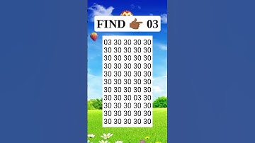 FIND 👉 03 (Only Sharp Eyes) #quiz #puzzle #youtube #shorts #shortvideo #short #maths #tiktok #love