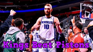 The Kings Beat the Tanking Pistons as they should to finish the 6-game road trip.