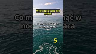 Co może zniknąć w nocy, ale wraca rano? #quiz #logika #ciekawostki #motywacja #funny #zagadkiflux