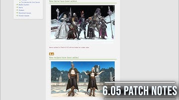 FFXIV: Patch 6.05 Notes
