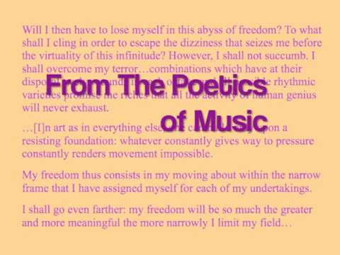 Stravinsky -- Freedom and limitations in creativity.