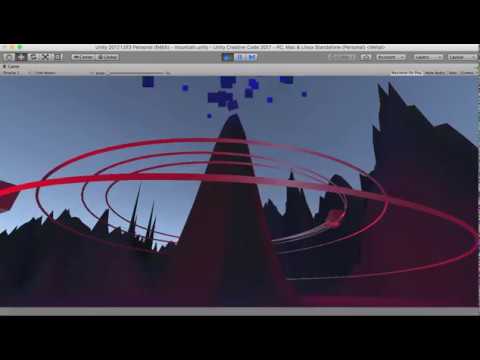 Unity - cubes mountains and a lot of particles