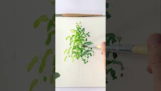 How to paint a birch tree with watercolor