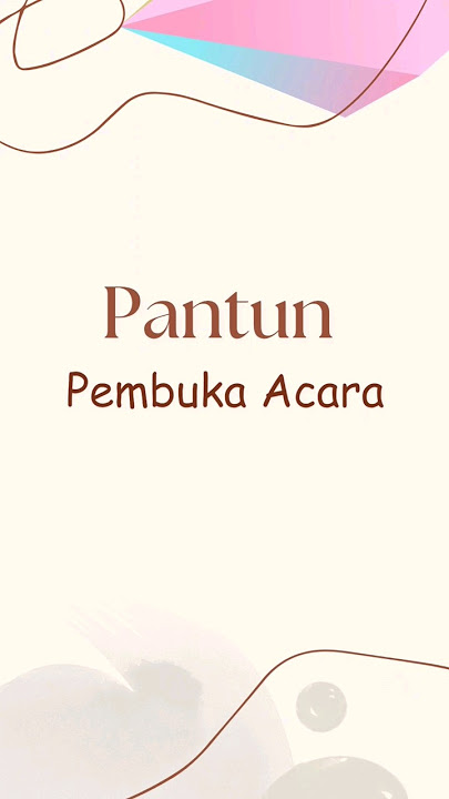 Opening Pantun for the Event