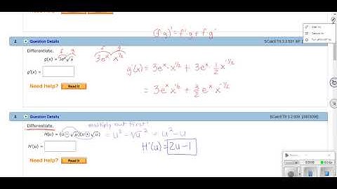 Calculus, Section 3.2, Product & Quotient Rule for Derivatives