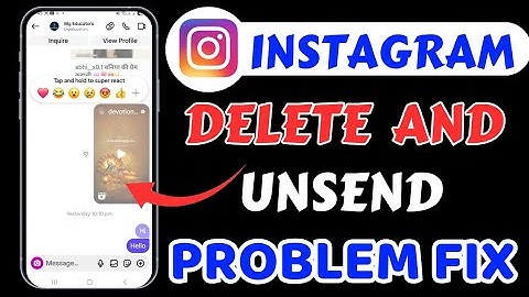 Instagram Messages Delete Option Not Showing || Instagram Messages Unsend Option Not Showing Today
