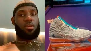 LeBron James unboxing the LeBron 17