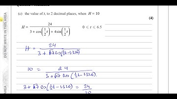 WMA13 IAL (Edexcel) P3 June/Oct 2020 Q 7(c) Trigonometric Equations & Identities