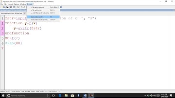 How to take function from the User in Scilab Software