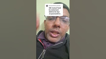 SBI Mutual Fund statement pdf format mein kaun se password se khulata hai? #shorts #sbimf