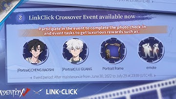 Link Click Crossover Event Released Date / rewardss + Anniversary event rewards l Identity v