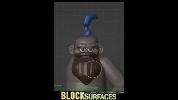 Short Blender Addon Blocksurfaces:Troglodyte Character Modeling Timelapse #blender #digitalsculpting