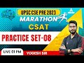 Maths reasoning comprehension upsc practice set classes by yogesh sir 8