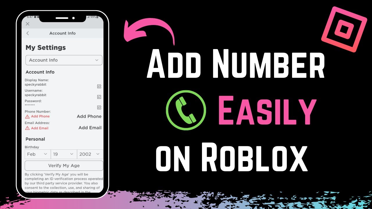 How to Add Phone Number on Roblox ! YouTube