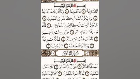 سورة القارعة والتكاثر الشيخ فاروق الكوري