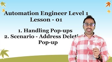 Tosca Automation Engineer - Lesson 01 | Handling Pop-ups | Address Deletion Pop-up