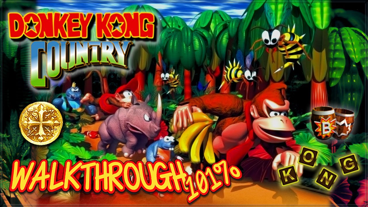 Donkey Kong Country [SNES] - Walkthrough 101% / All Bonus & Kong ...
