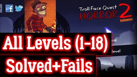 Troll Face Quest Horror 2 All Level Solution+Fails hint walkthrough
