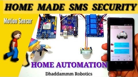 📲Smart Home SMS Security , Home Automation system | Motion Sensor + GSM | 😜Dhaddammm Robotic
