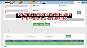How to create container stuffing and unstuffing.