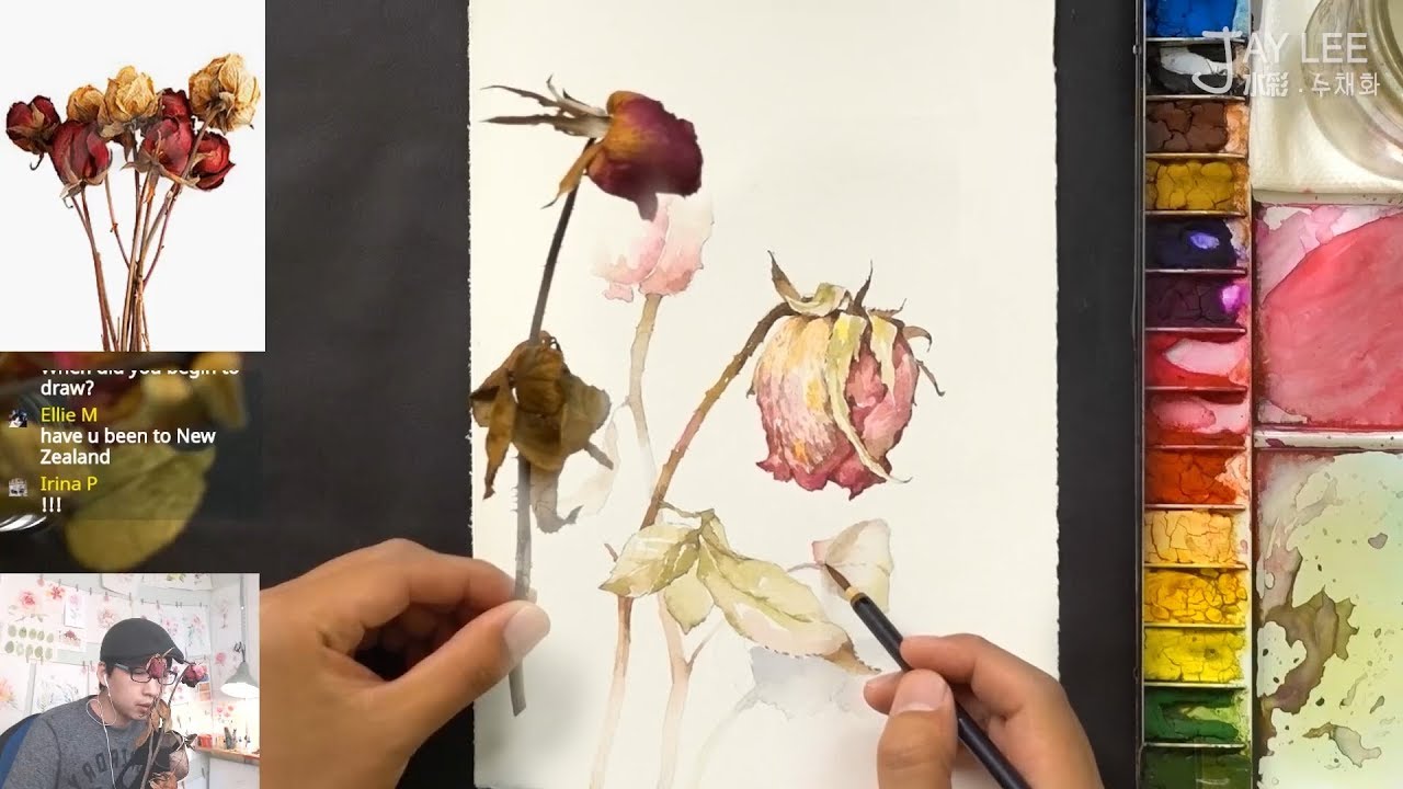 Watercolor Dried Wildflowers Collection