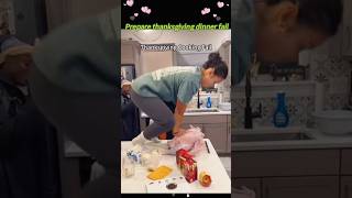 Prepare thanksgiving dinner fail #funny #fail #fyp #cook #thanksgiving